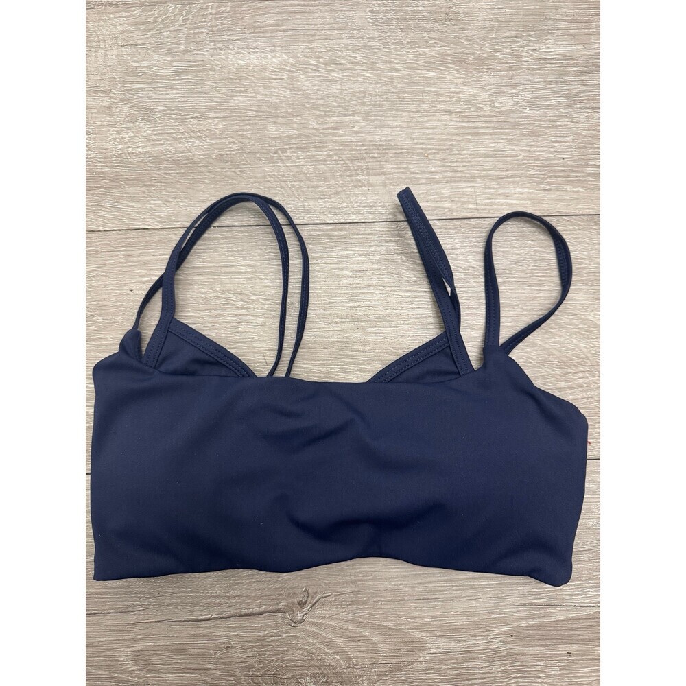 Navy Strappy Sports Bra Double Strap Activewear Athletic Yoga Gym Athleisure